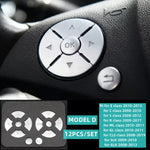 ABS Car Accessories Steering Wheel Buttons Knob Trim Cover Stickers For Mercedes Benz close-up view