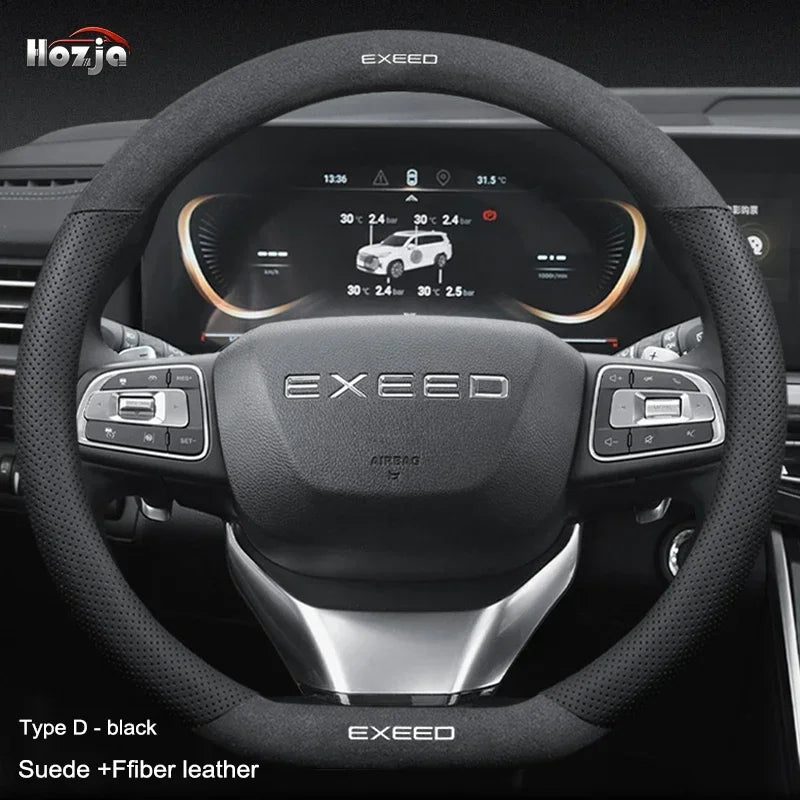 For Chery Exeed TXL TX VX LX RX ET ES C-DM EX-7 Car Steering Wheel Cover Automobile in close-up view