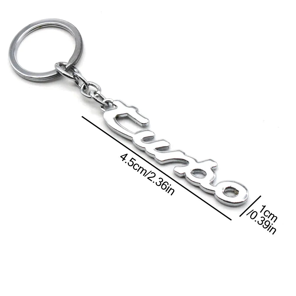 TURBO Keychain Car Key Ring Metal Keychain detail view