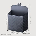PU Leather Car Air Vent Organizer - Hanging Storage Box for Phone, Coins, Sunglasses alternate view