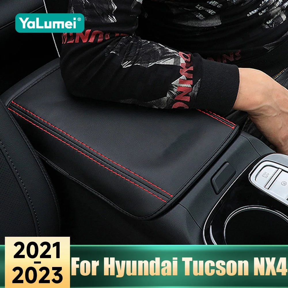 Accessories For Hyundai Tucson NX4 Hybrid 2021 2022 2023 2024 N Line Car Center Console Armrest Box Protective Mat Trim Cover