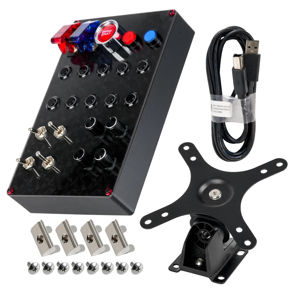 Sim Racing Central Control Box | Universal PC Game Controller with Mounting Fixture lifestyle view