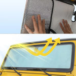 Custom Fit Windshield Sunshade for Jeep Wrangler TJ JK JKU JL JLU Gladiator JT 1996 additional angle