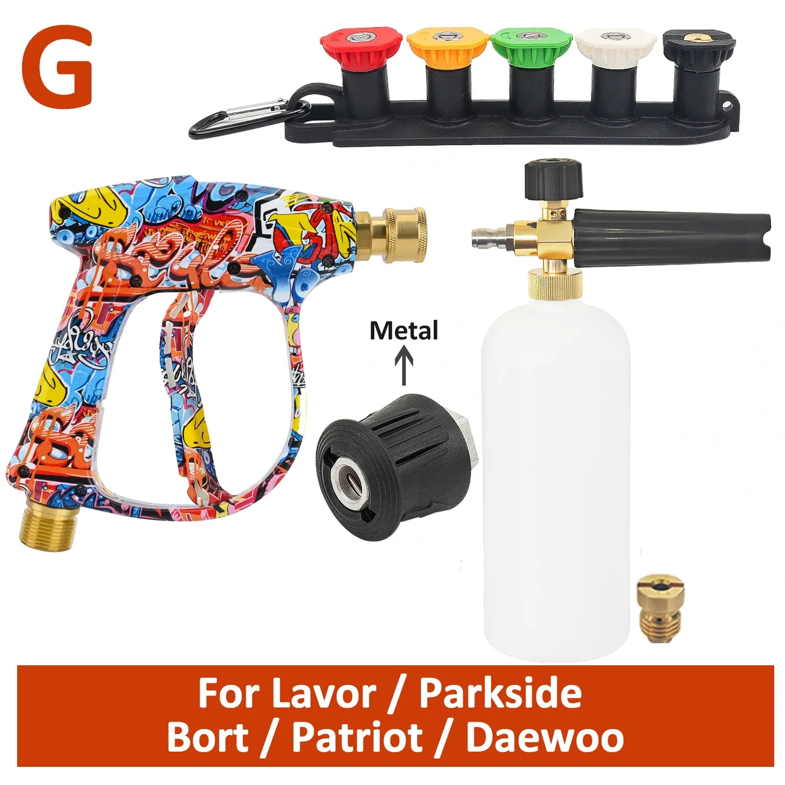 Universal High-Pressure Foam Cannon Combo | Multi-Brand Car Wash Gun Set alternate view