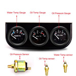52MM 3 In 1 Oil Pressure Gauge, Volt Meter, and Water Temp Gauge Kit | Triple Meter f alternate view