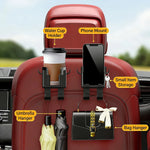 Car Seat Backrest Storage Rack with Cup Holder and Hooks | Space-Saving Car Organizer lifestyle view