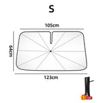 Car Windshield Sunshade Umbrella with 360° Rotation Handle