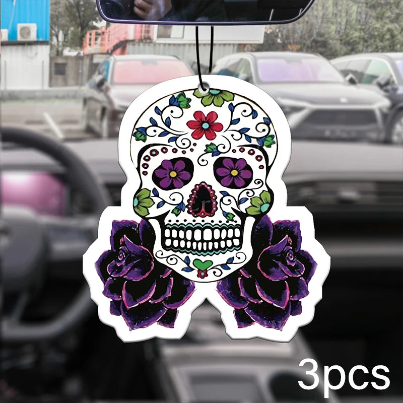 Purple Skull Car Air Freshener | Long-Lasting Perfume Pendant alternate view
