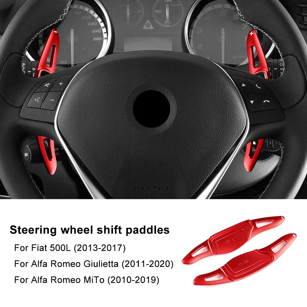 For Alfa Romeo Giulietta MiTo 2011-2019/Fiat 500L 2013-2017 Car Steering Wheel Shift Paddle DSG Extension Shifter Gear Stickers