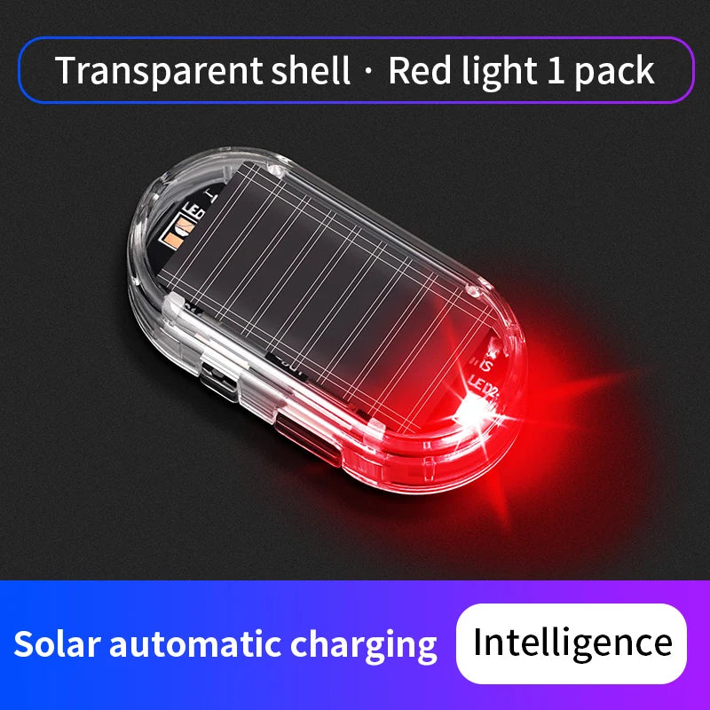 Car Fake Security Light Solar Powered Simulated Dummy Alarm Wireless Warning Anti-The alternate view