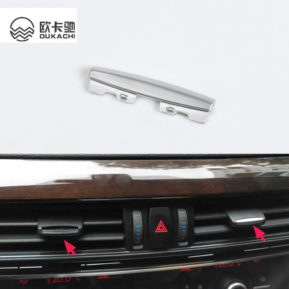 AC Vent Tab Air Conditioning Outlet Clip Chrome Plated Fit for BMW X5 X6 F15 F16 2014 2015 2016 2017 2018 Accessories