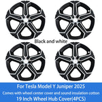 19 Inch Hub Cap Set for Tesla Model Y Juniper 2025+ | 4PCS Wheel Cover close-up view