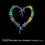 Diy Love Thorn Bow Stickers Voiture Figure Diy Adhesive Window Car Stickers Waterproof close-up view