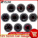 52mm Car Gauge Set Water Temp Boost Oil Pressure Voltmeter Tachometer | Universal 12V Gauge Pods