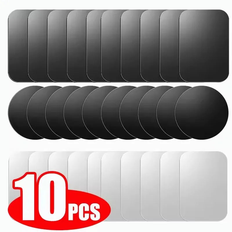 Magnetic Metal Plate Disks for Car Phone Holder, 10-Piece Iron Pack