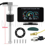 4 in 1 LCD Car Digital Gauge with Alarm | Water Temperature Oil Pressure Voltmeter Fue close-up view