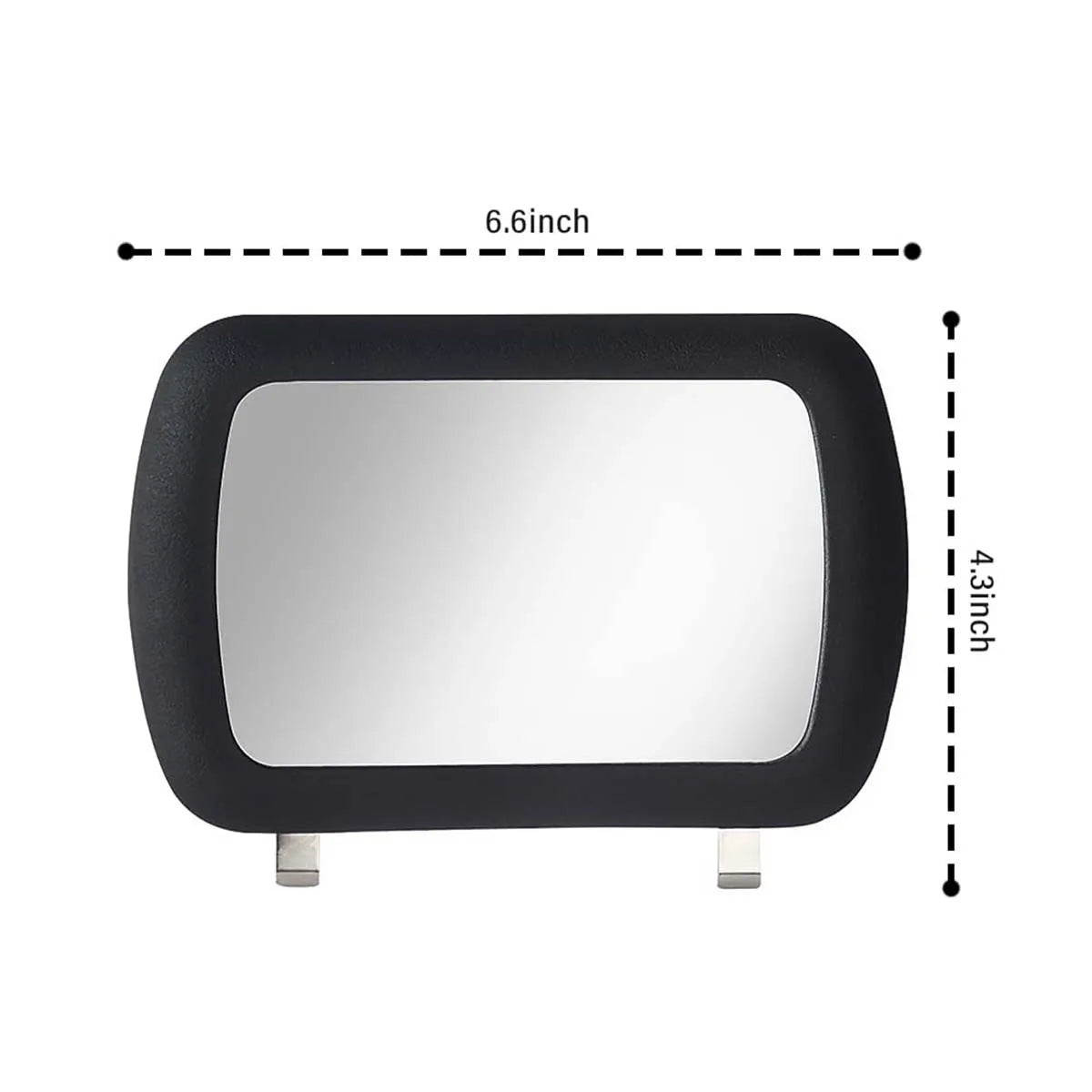 Clip-On Car Sun Visor Vanity Mirror, Practical Makeup Mirror for Passenger Side Shade Visor