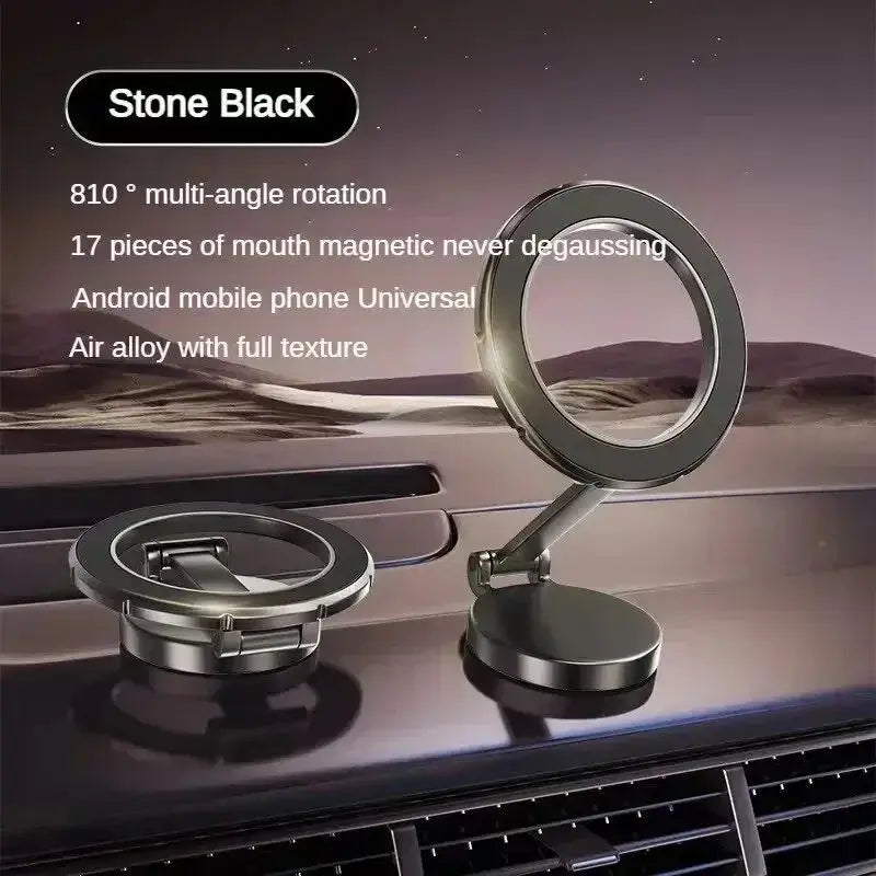 Alloy Folding Magnetic Car Compact Cell Phone Holder | Mac-Safe 360° Adjustable Car additional angle