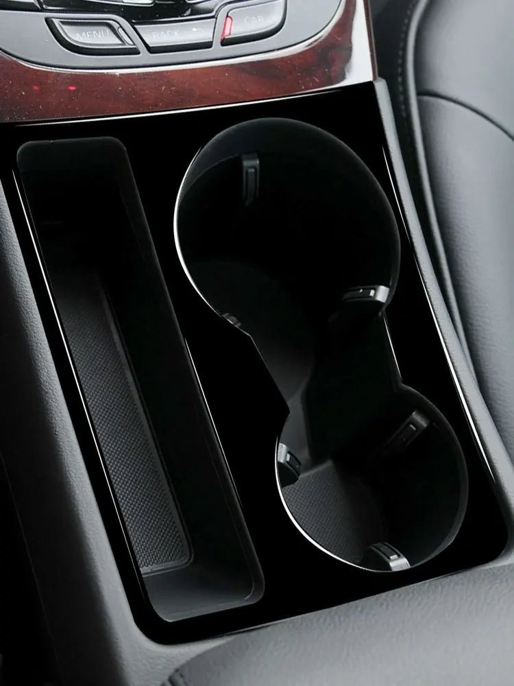 For Audi A4 B8 2009-2016 Piano Black Car Interior Accessories Center Gear Shift Panel Drink Water Cu