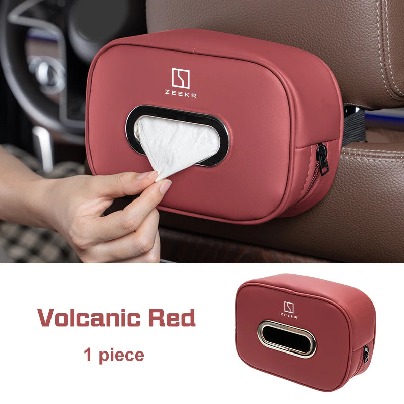 Car Tissue Box Holder Backseat Tissue Case With Fix Strap For ZEEKR 001 007 009 X MIX 7X 9X M-Vision Car Accessories 2026 Hot