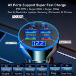 UYUXIO 6 in 1 USB C Car Charger | PD 30W Fast Charging with Voltage Display lifestyle view
