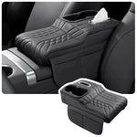 Multifunctional Car Armrest Cushion with Tissue Holder Cup Slot And Side Pockets Center Console Cover for Vehicle Interior Organ