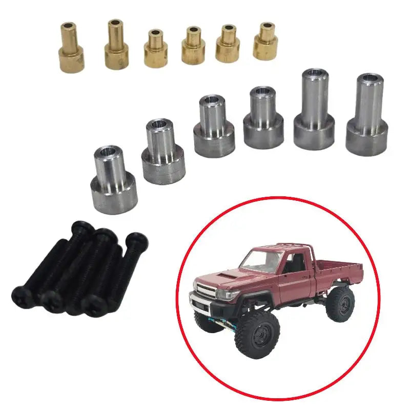 1set 1/12 Mn82 Mn82s Car for Modified Big Wheel Special Upgrade Parts Metal Shell Raise the Column Heighten Bracket