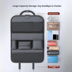 Car Seat Back Organizer 6-Pocket Storage Bag with Foldable Table Tray