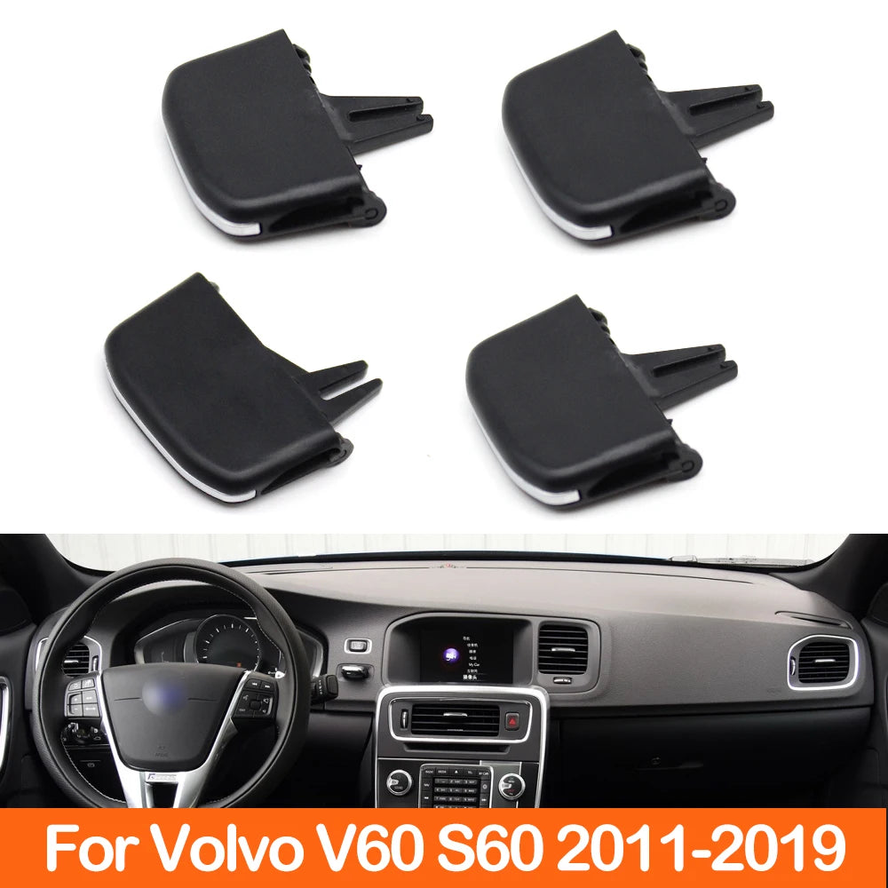 S60 V60 Car Left Right Central Console Air Conditioner AC Vent Outlet Slider Paddle Clip Tab Clip Repair Kit For Volvo 2011-2019