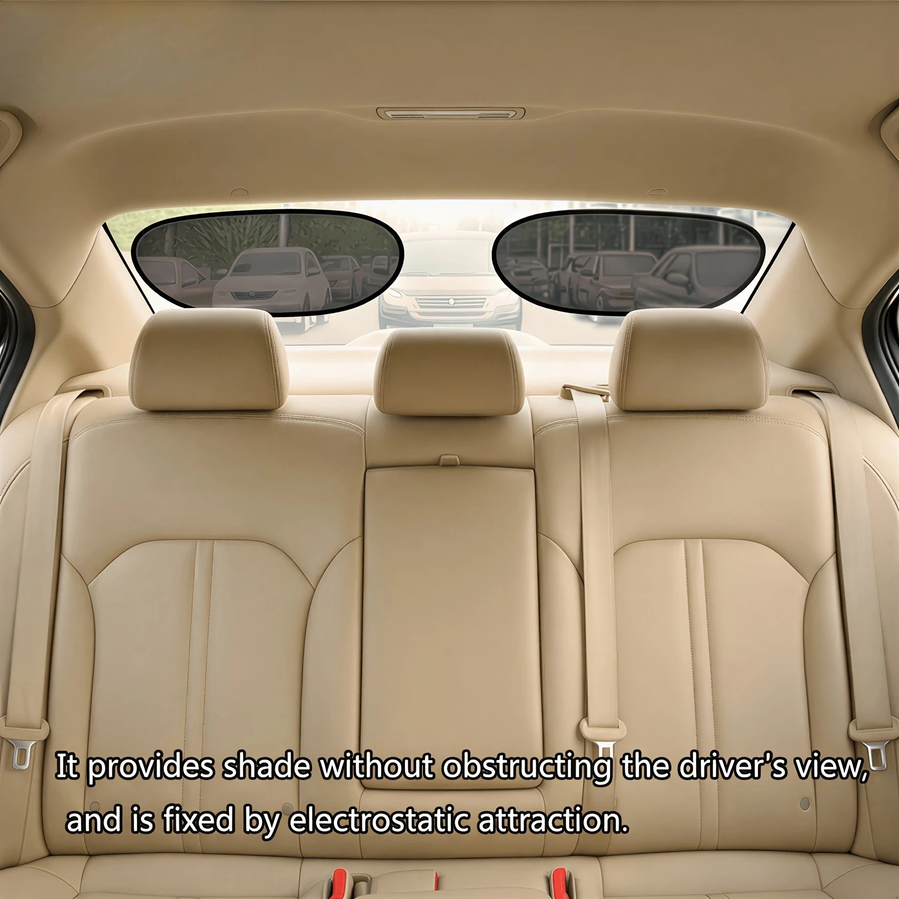 2pcs Car Sunshade, Anti-Glare & UV Protection | Blocks Sunlight Without Blocking Vision detail view