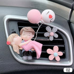 Lovely Couple Car Air Vent Freshener Essential Oil Perfume Clip Scent Aromas Diffuser Decor Fragrance Auto Interior Accessories