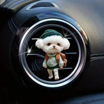 Lovely Cartoon Dog Car Perfume Auto Air Freshener Diffuser Outlet Vent Perfume Clips Air Aroma Diffuser Lasting Aromatherapy