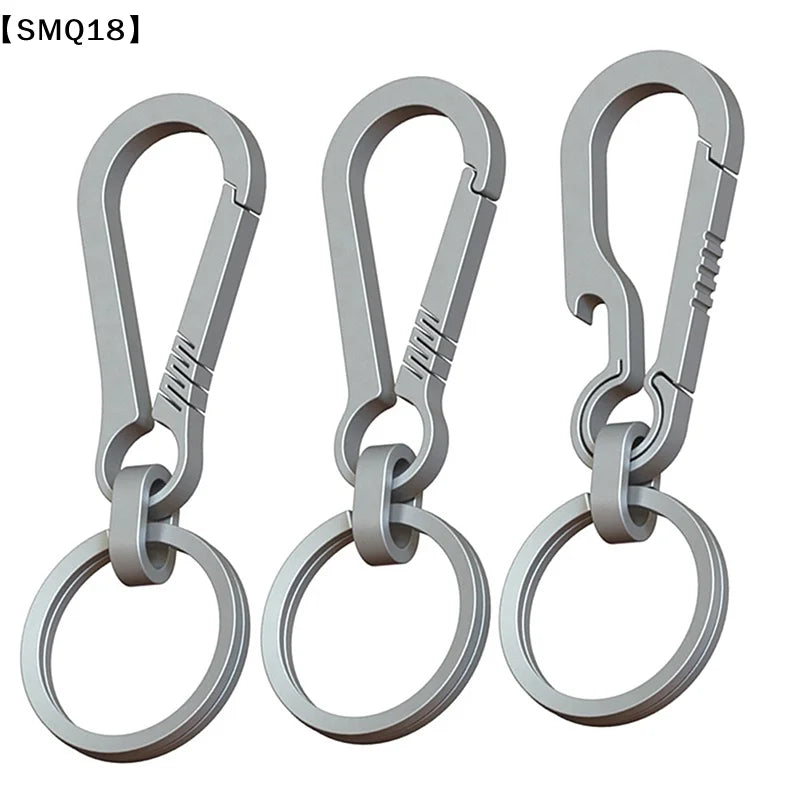 Titanium Buckles EDC Outdoor Tool Titanium Alloy Keychain Tiranium Buckle Key Ring Ca alternate view