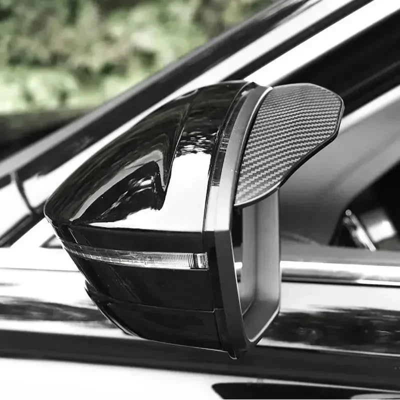 2PCS Car Rearview Mirror Rain Eyebrow Visor Carbon Fiber Car Rearview Side Snow Sun Visor Rain Cover Car Accessories