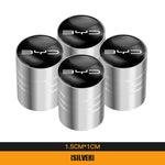 4Pcs Aluminum Alloy Tire Valve Caps for BYD Models | Waterproof Dustproof Cover Set additional angle