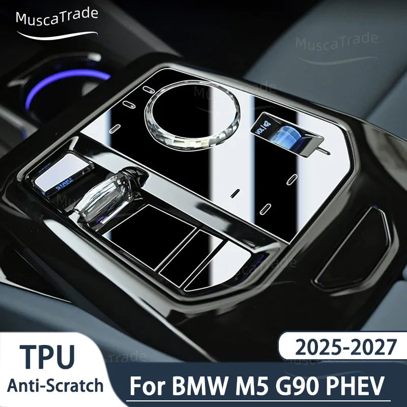 TPU PPF Protection Film For BMW M5 G90 PHEV 2027 2026 2025 LCD GPS Navigation Gear Panel Center Cons