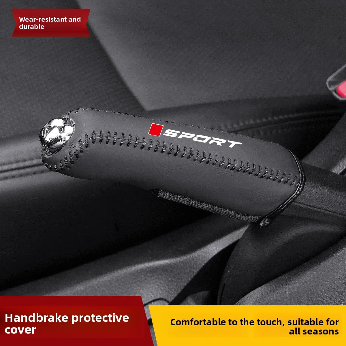Car Faux Leather Handbrake Cover Protective Sleeve alternate view