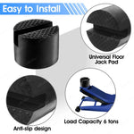 Universal Car Lift Jack Support Stand Rubber Pads Frame Protector Wheel Dolly Slotted close-up view