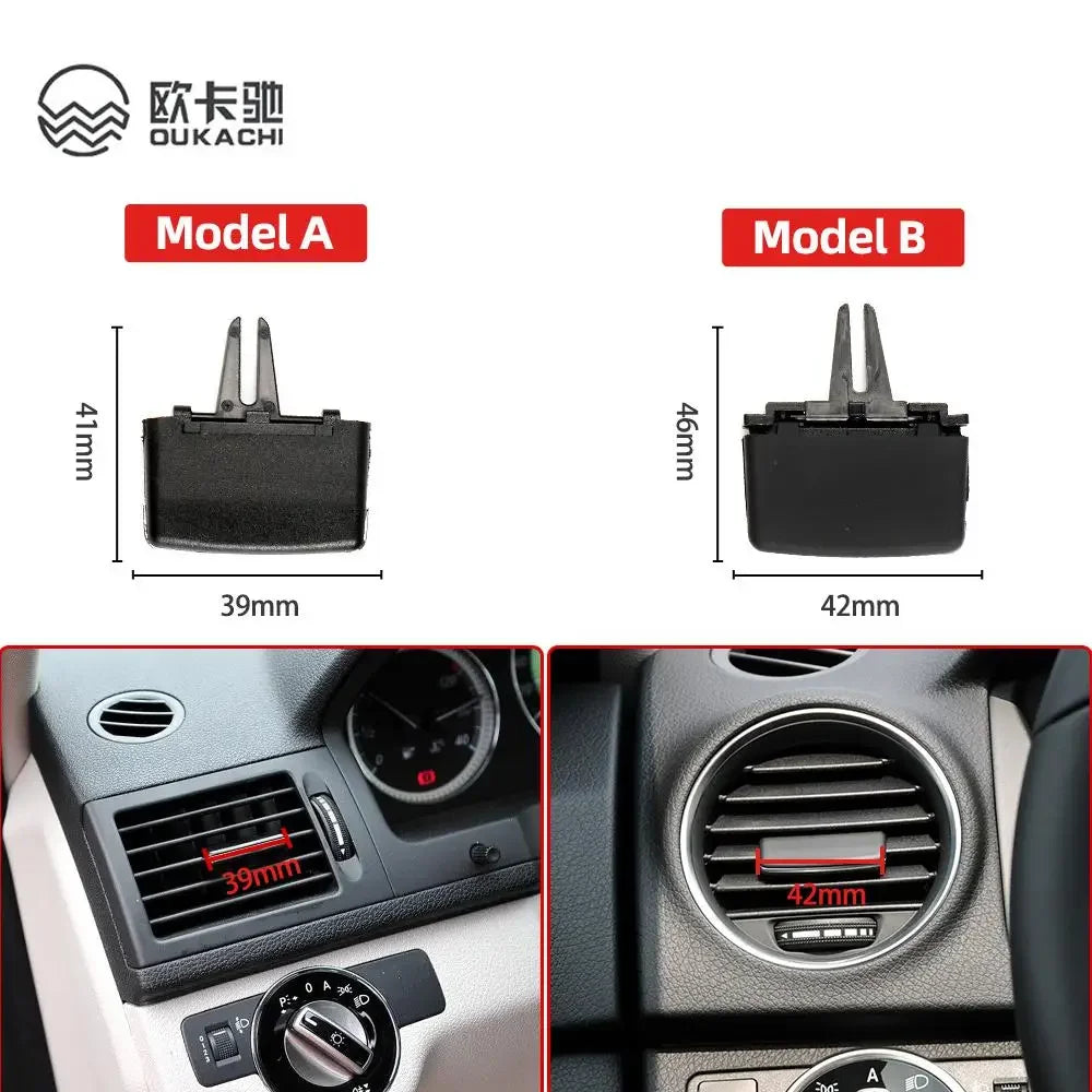 2048305554 Car Front Dash Air Conditioner AC Vent Grille Tab Clip Slider For Mercedes Benz C GLK Class C180 C200 C260 GLK300