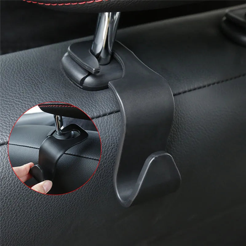 Black Car Seat Back Hook for Bags detail view