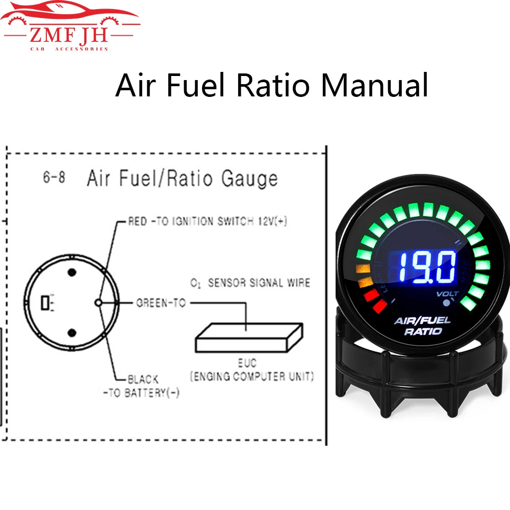 52mm Air Fuel Ratio Gauge Digital Display | Smoked Narrowband O2 Sensor Kit for 12V G lifestyle view