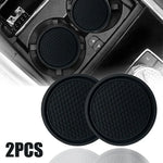 New Car Cup Holder Anti-Slip Silicone Insert Coaster Mat Universal Car Accessories Bla close-up view