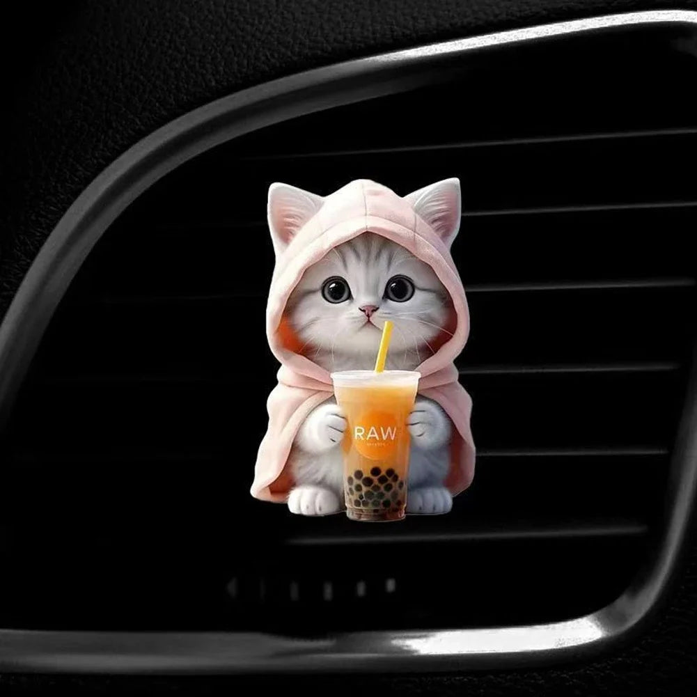 Cat Car Air Outlet Perfume Clips Air Outlet Aroma Diffuser Ventilation Clip Car Interior Decoration Car Air Freshener Diffuser