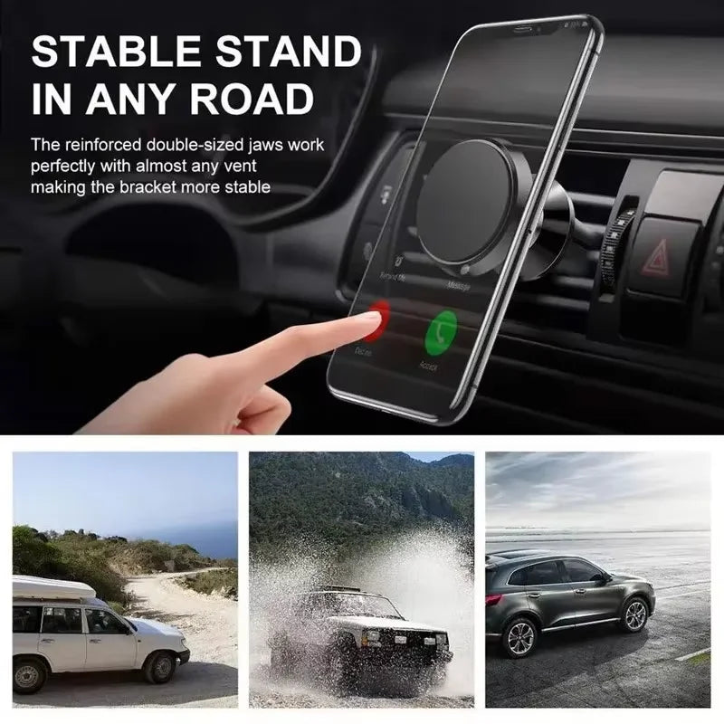 Magnetic Car Phone Holder With Air Vent Clip, 360 Degree Adjustable
