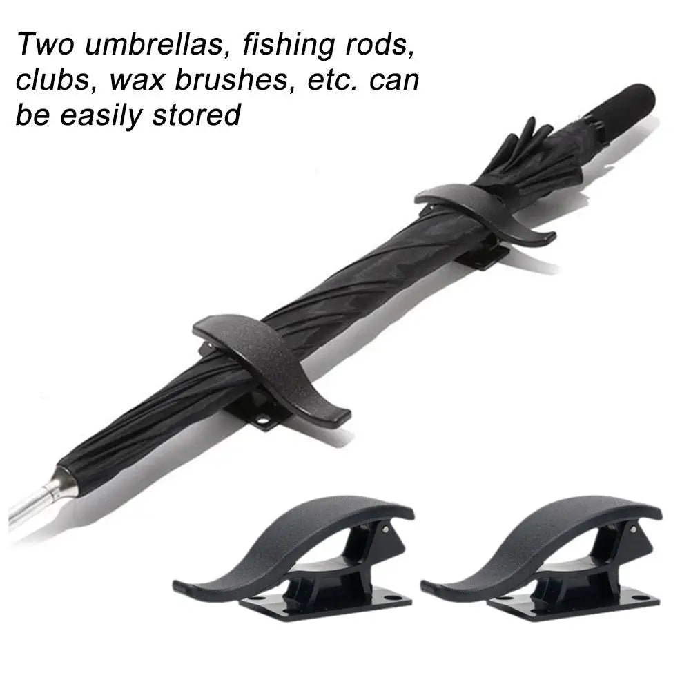 2Pcs PP Car Trunk Umbrella Holder Hooks