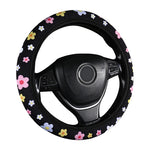 Car Steering Wheel Cover Flowers Print Anti-Slip