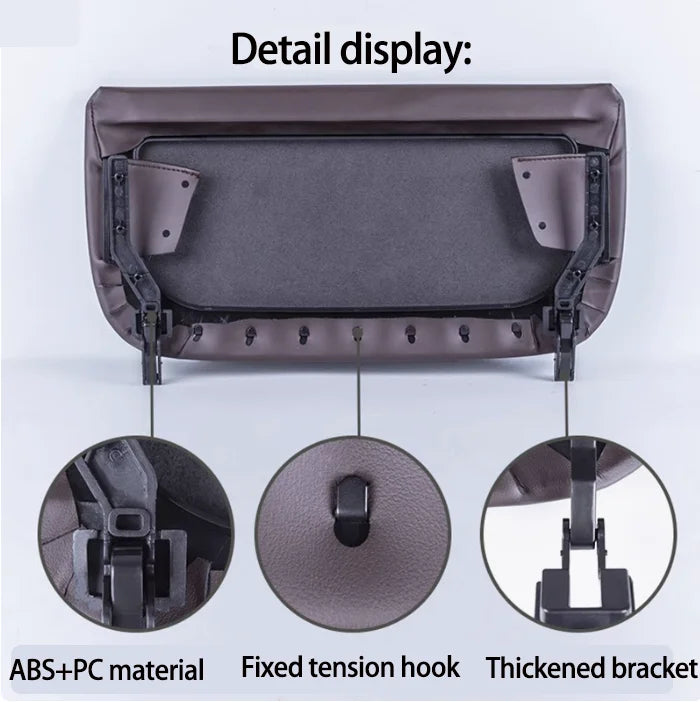 F10 F11 F01 F02 F07 Leather Car Seat Backrest Panel Storage Pocket Cover For BMW 5 7 Ser detail view