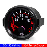 Universal Gasoline Car 2" 52MM Tachometer Water Temperature Oil Temp Boost Meter PSI Bar detail view