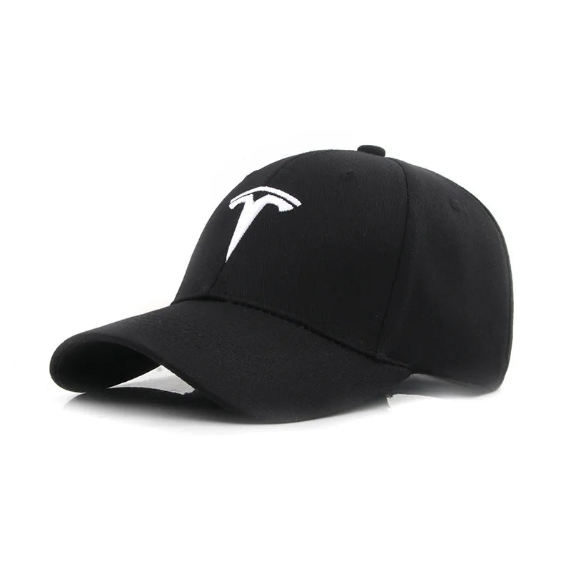 Tesla Emblem Baseball Cap | Outdoor Sports Hat for Tesla Enthusiasts detail view