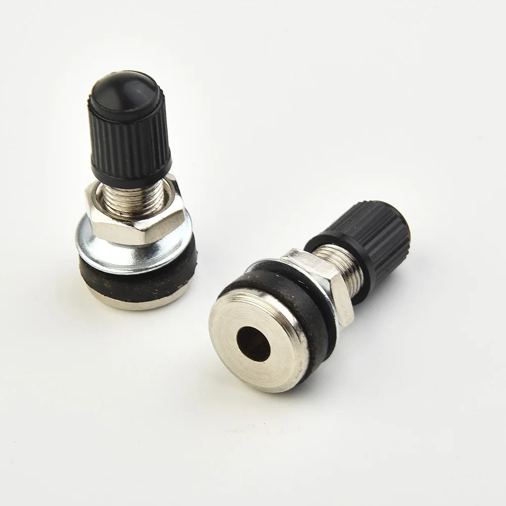32mm Motorcycle Tyre Valve Dustcap Set | Tubeless Wheel Valve for Motorbike Scooter Qu close-up view